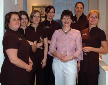Joanna Philpot and some of the Mayflower Health and Beauty Clinic Therapists